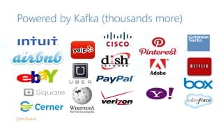 Powered by Kafka (﴾thousands more)﴿
 