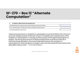 A Practical Guide to the SF-425 & SF-270 Forms | Grant Management ...