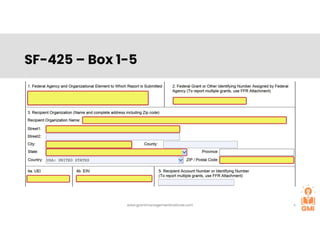 A Practical Guide to the SF-425 & SF-270 Forms | Grant Management ...
