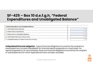 A Practical Guide to the SF-425 & SF-270 Forms | Grant Management ...