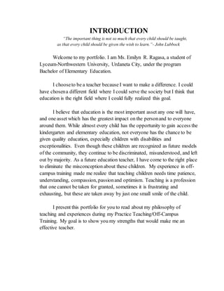 A Practice Teaching Portfolio | DOCX