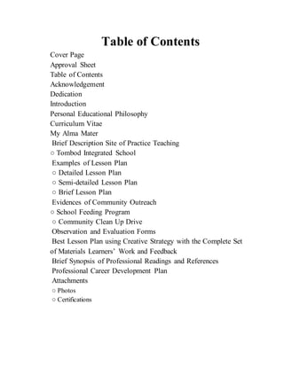 A Practice Teaching Portfolio