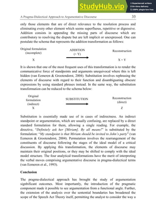 A Pragma-Dialectical Approach To Argumentative Discourse | PDF