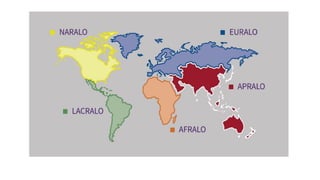 The five At Large
Regions of ICANN.