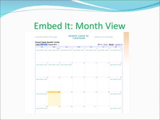 Embed It: Month View 