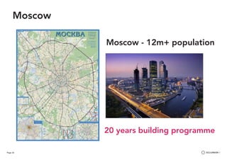 Page 36
Moscow
Moscow - 12m+ population
20 years building programme
 