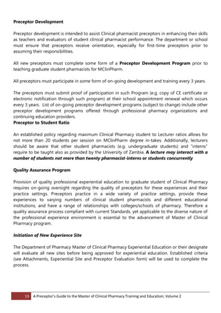 Preceptor Development Program A preceptor's manual mc pharm final volume 1 | PDF