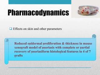 Pharmacodynamics
 Effects on skin and other parameters
 