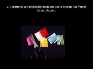 6 retângulos de feltro de  4 x 6 cm