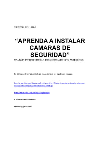 Aprenda a Instalar camaras de Seguridad | PDF