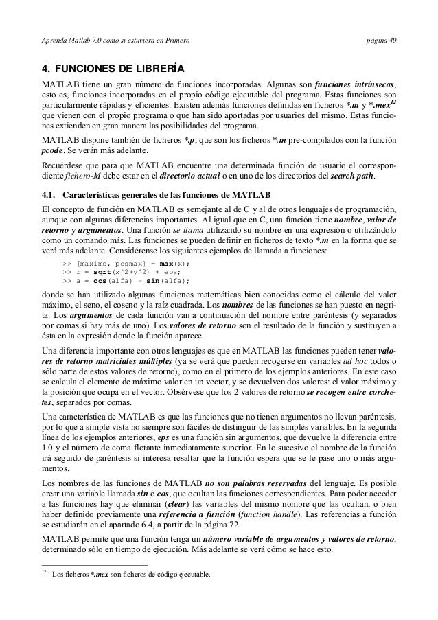 Aprenda Matlab Como Si Estuviera En Primero