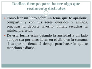 Aprende a cómo manejar la ansiedad | PPTX