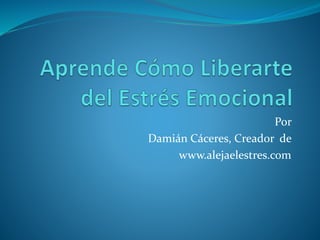 Por
Damián Cáceres, Creador de
www.alejaelestres.com
 