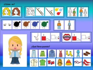 ¿Cómo es? 
¿Qué lleva puesto? 
 