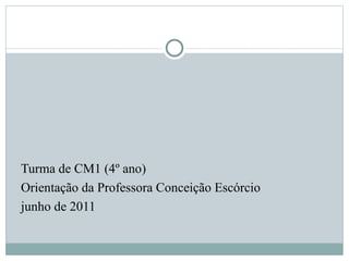 Turma de CM1 (4º ano) Orientação da Professora Conceição Escórcio junho de 2011 