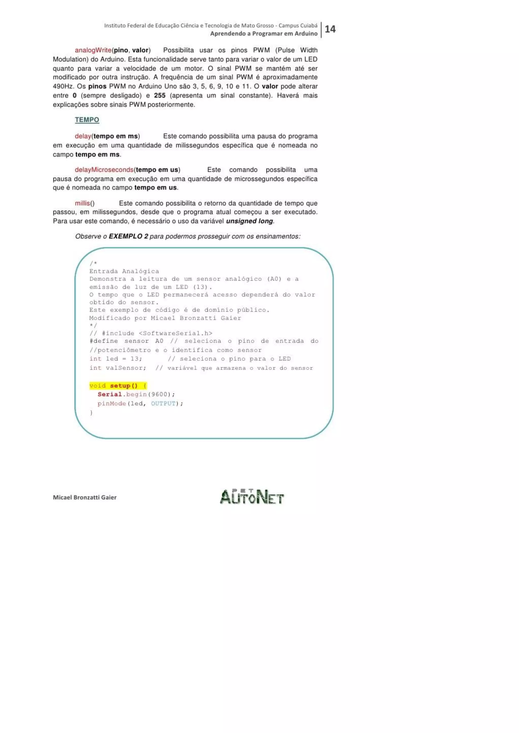 Aprendendo a programar em arduino