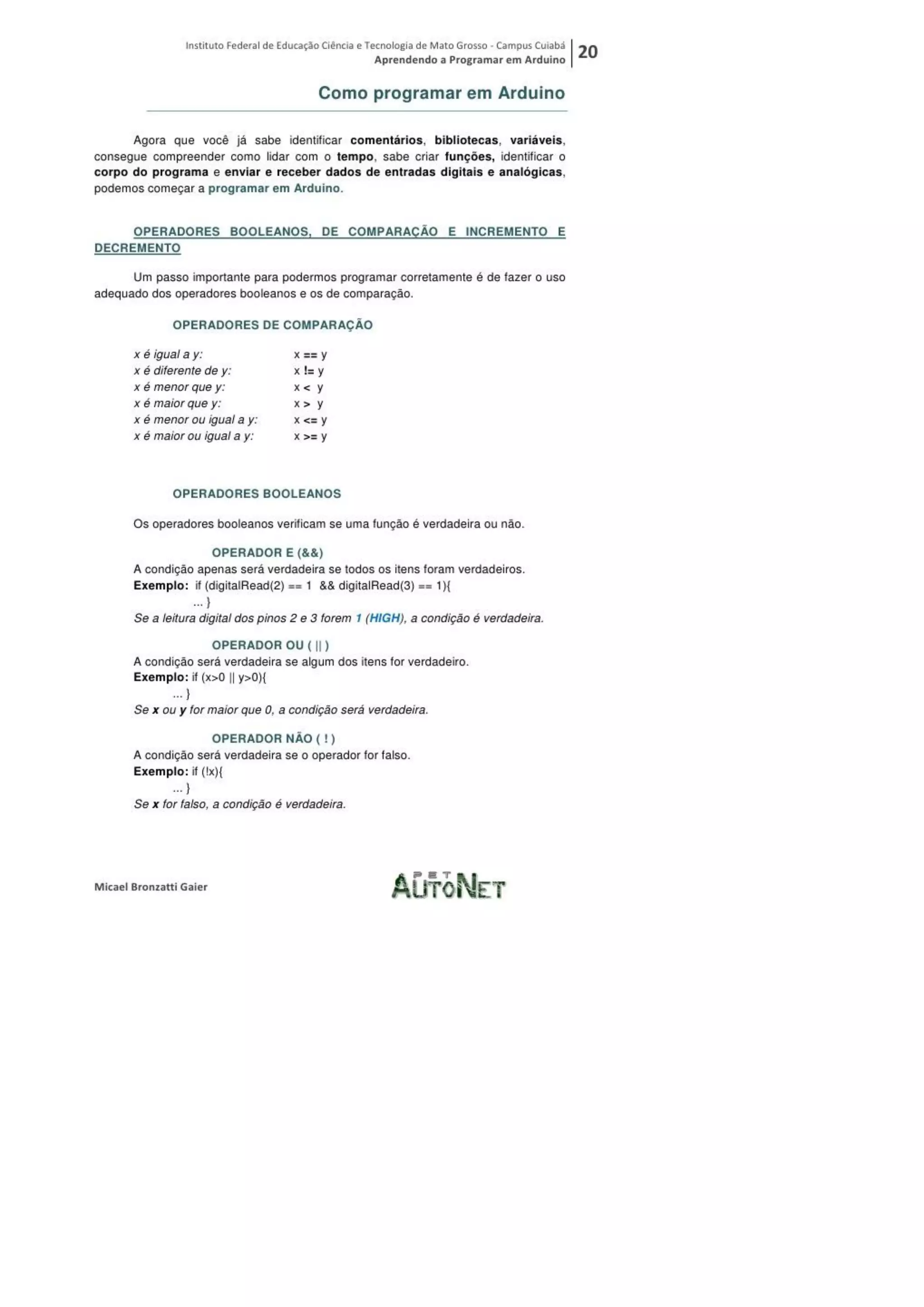 Aprendendo a programar em arduino