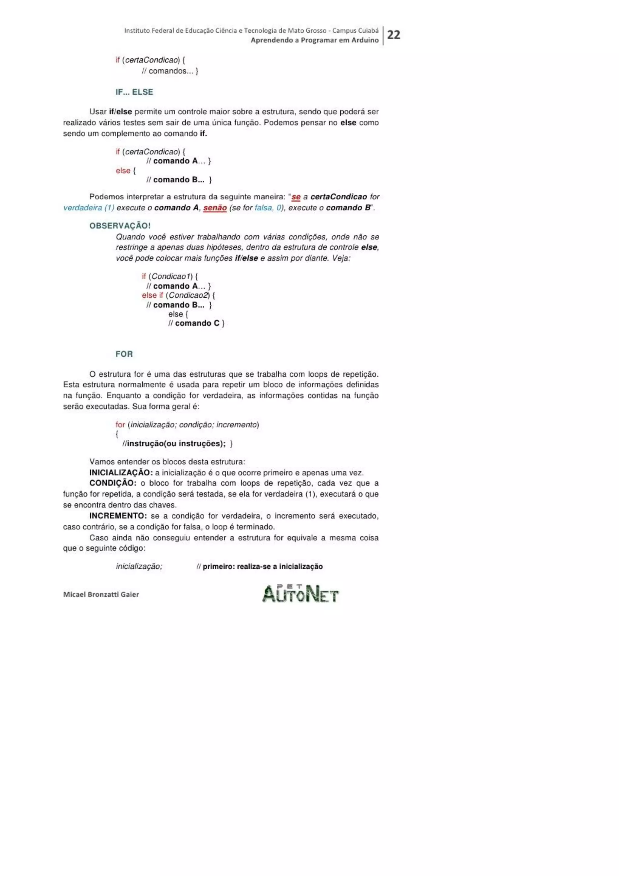 Aprendendo a programar em arduino