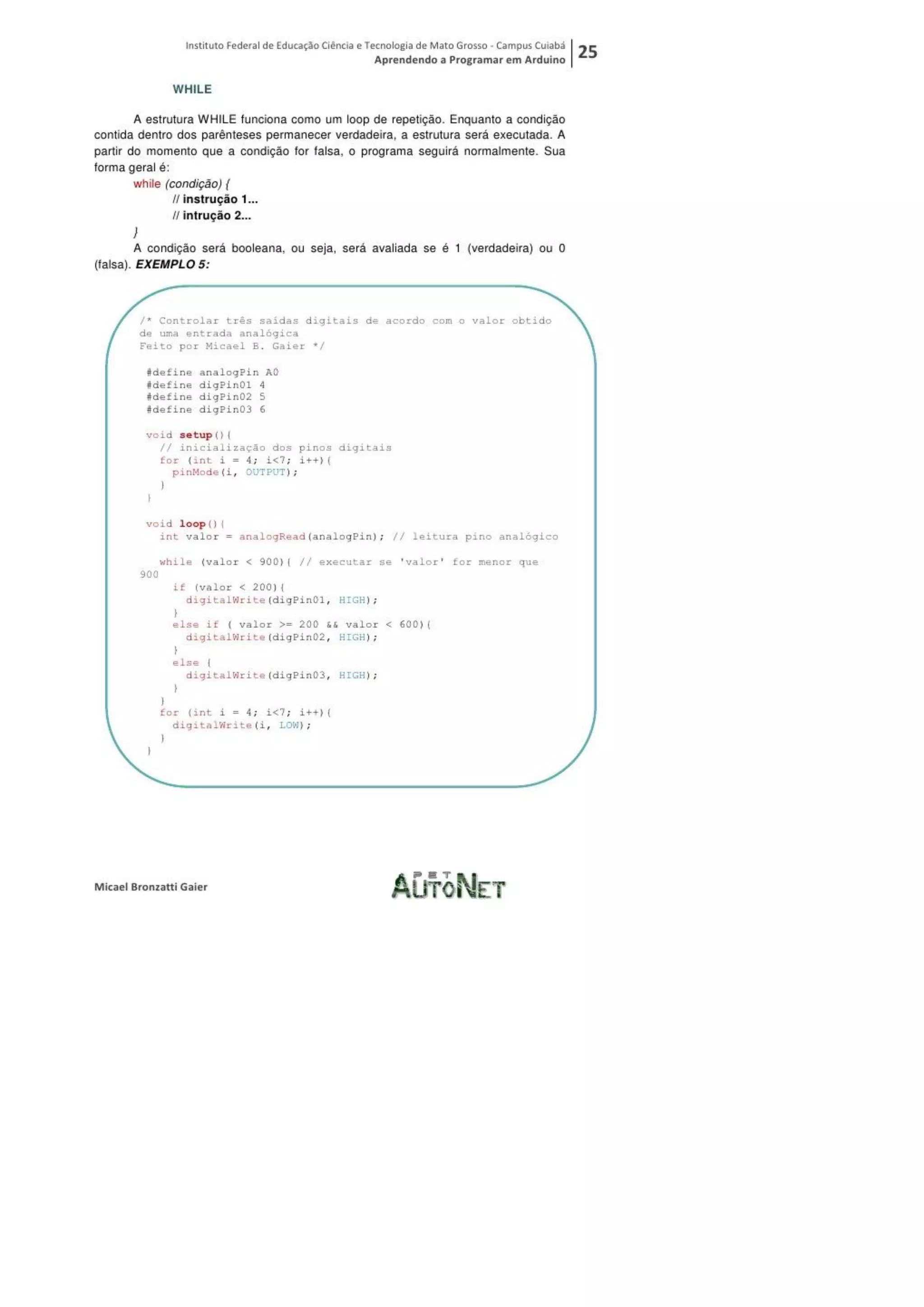 Aprendendo a programar em arduino