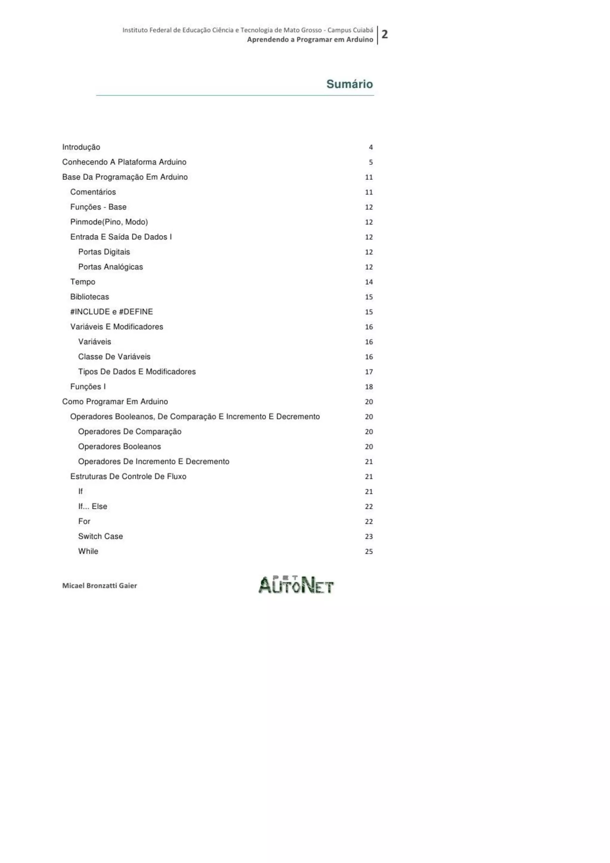 Aprendendo a programar em arduino