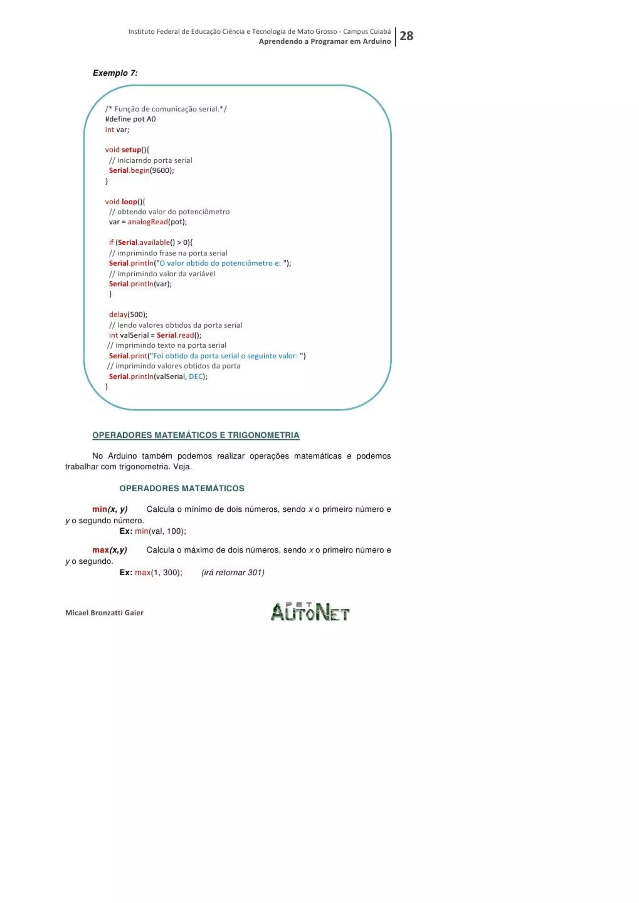 Aprendendo a programar em arduino