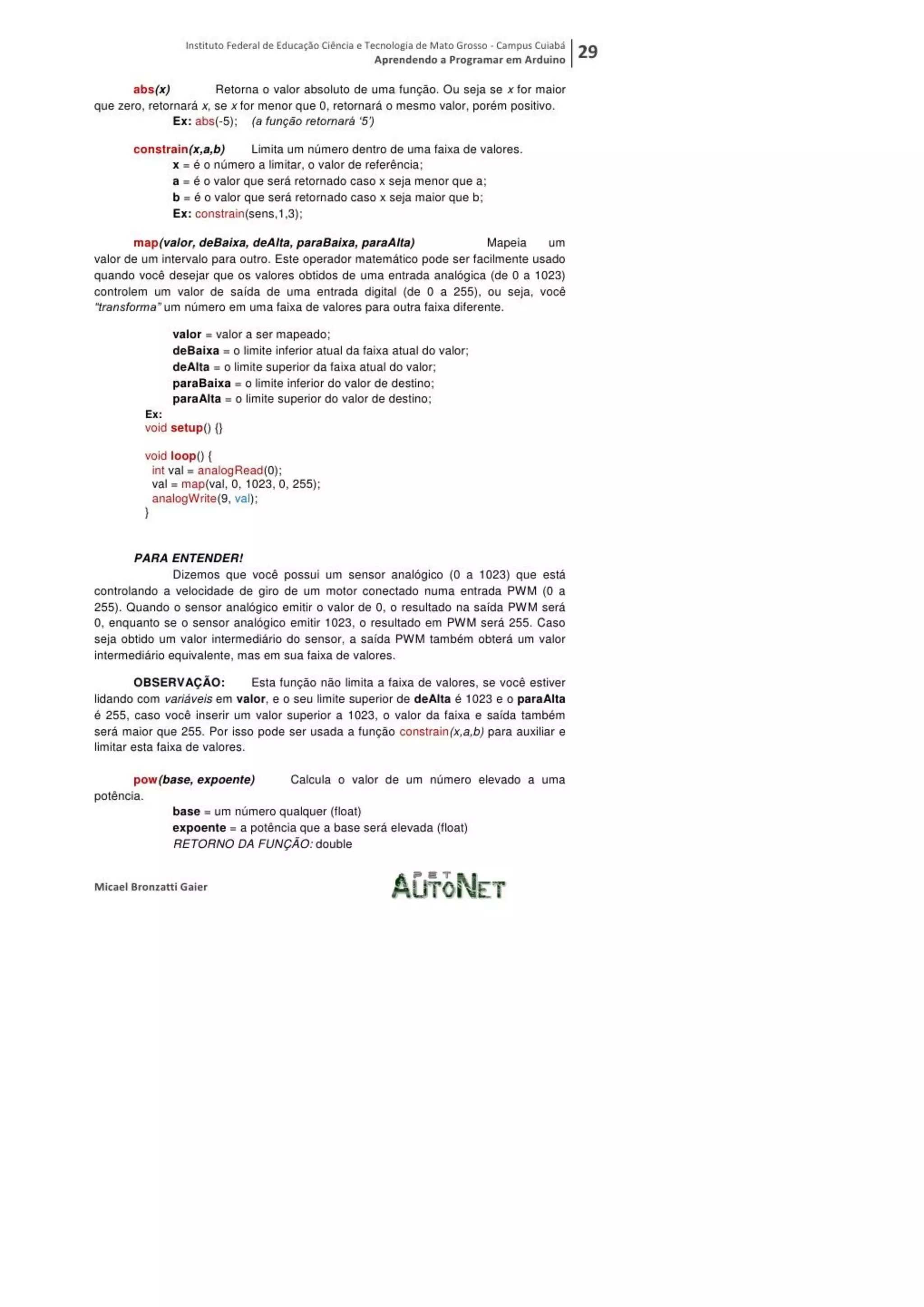 Aprendendo a programar em arduino