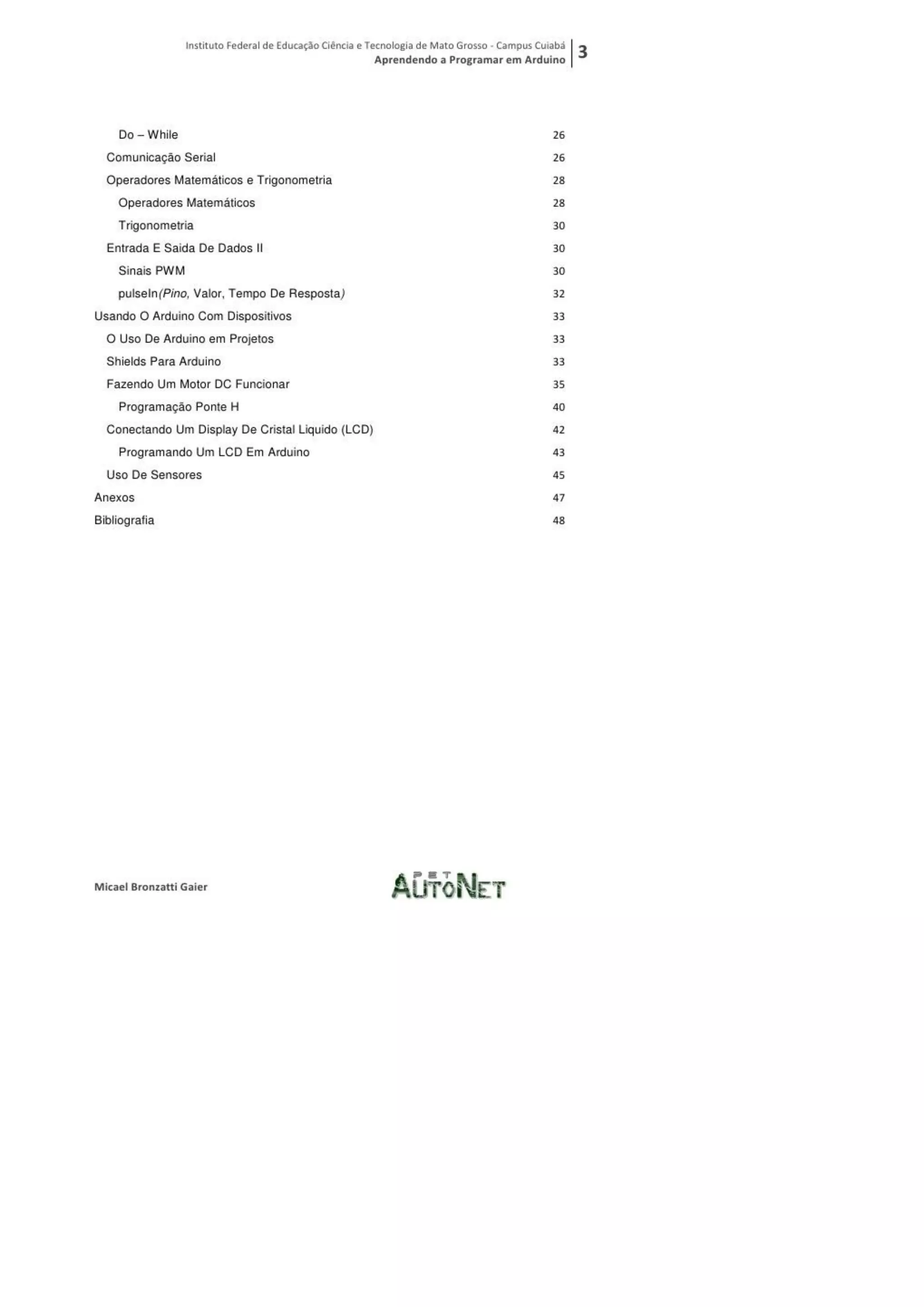 Aprendendo a programar em arduino