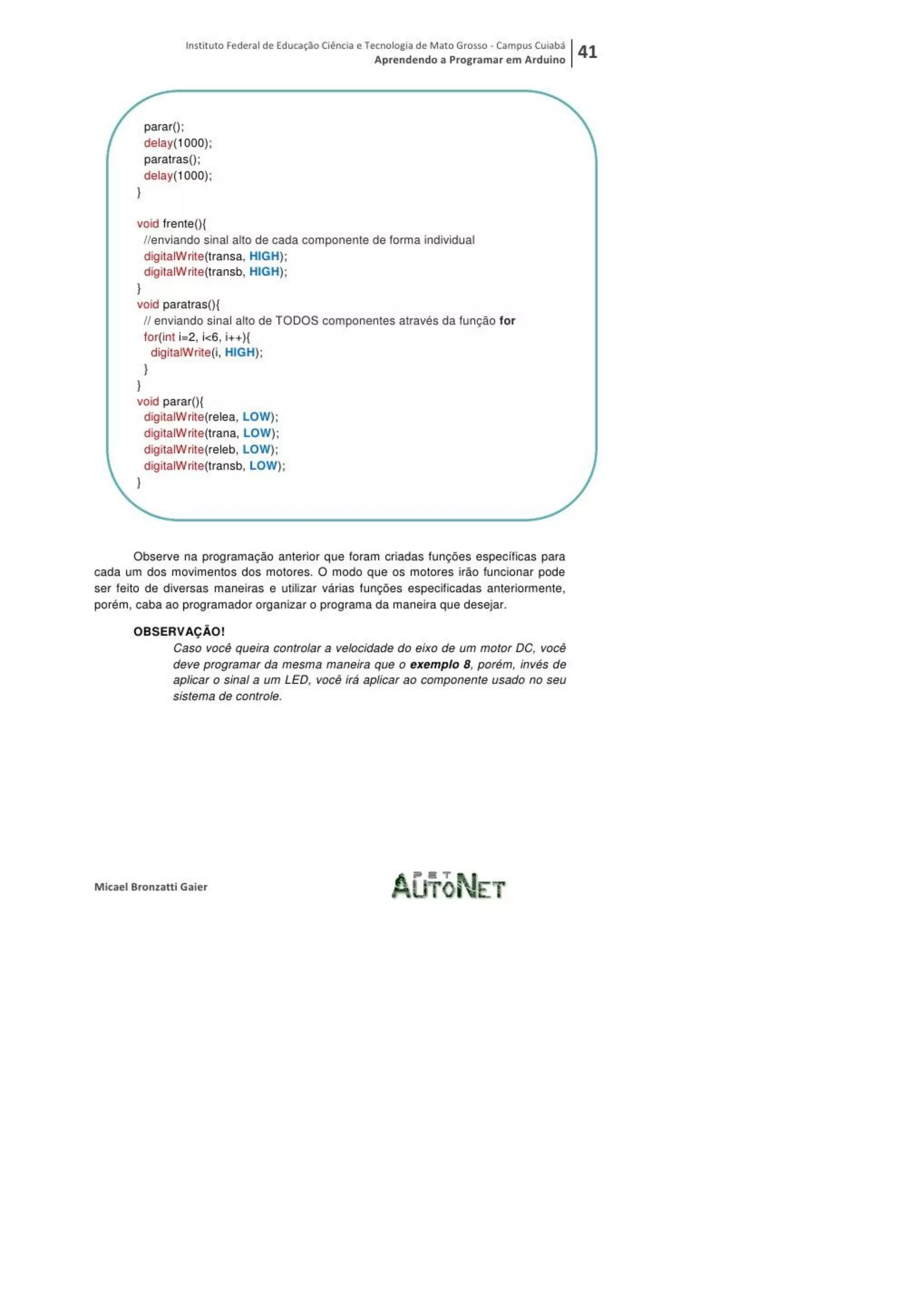 Aprendendo a programar em arduino