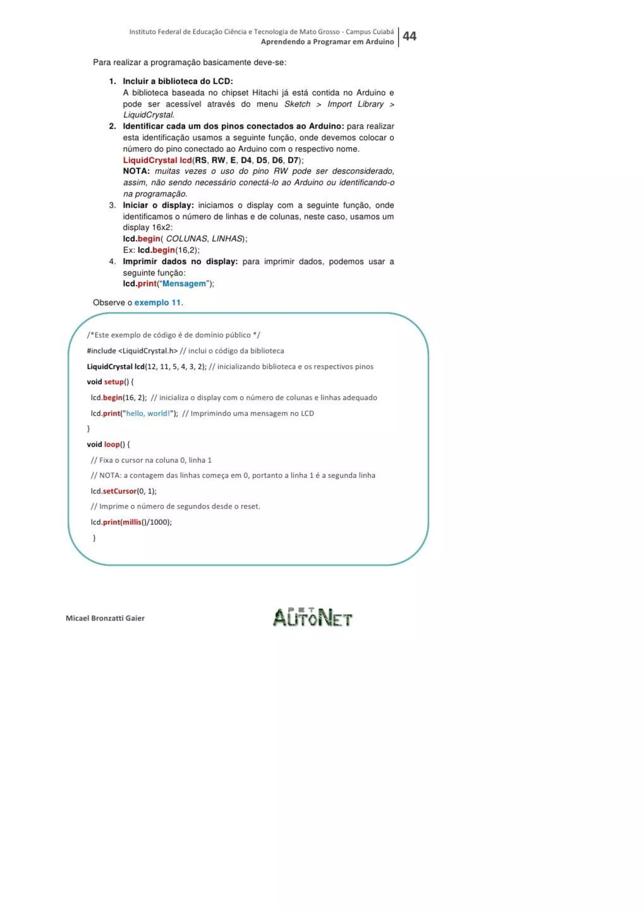 Aprendendo a programar em arduino