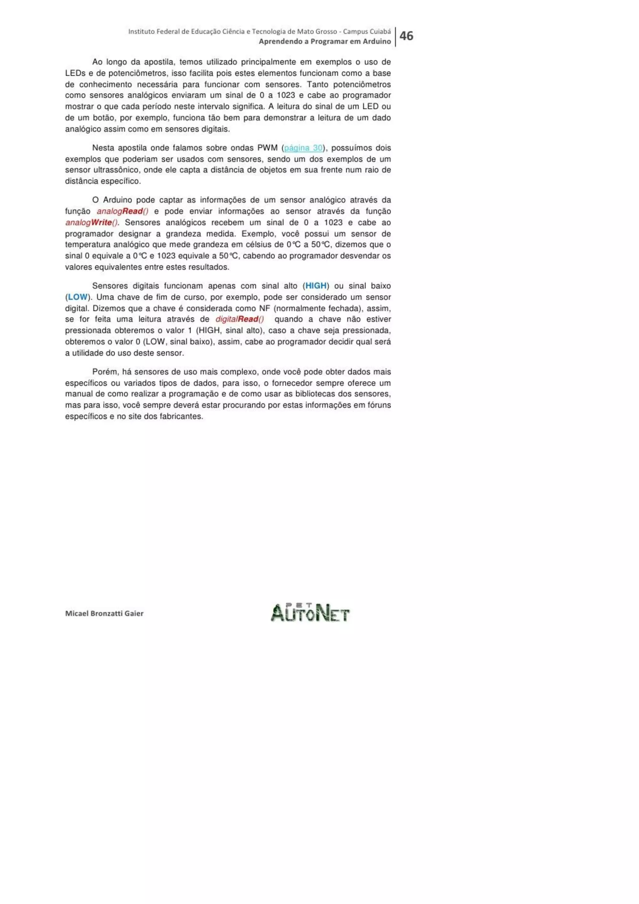 Aprendendo a programar em arduino