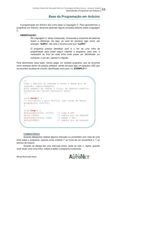 Aprendendo a programar em arduino