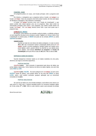 Aprendendo a programar em arduino