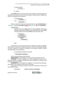 Aprendendo a programar em arduino