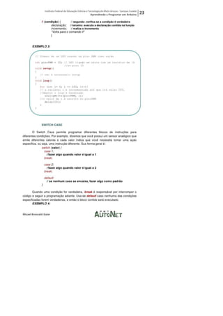 Aprendendo a programar em arduino