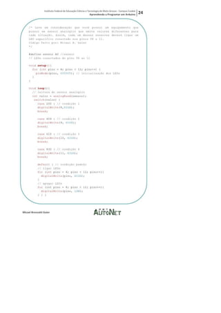 Aprendendo a programar em arduino