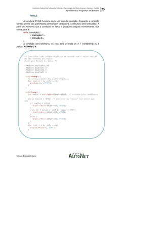 Aprendendo a programar em arduino