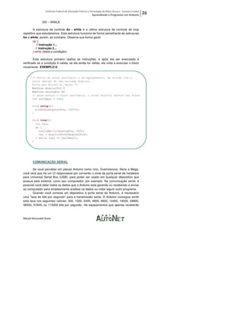 Aprendendo a programar em arduino