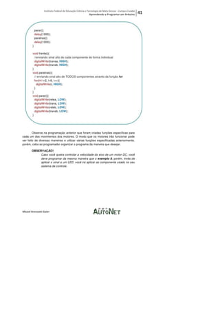 Aprendendo a programar em arduino