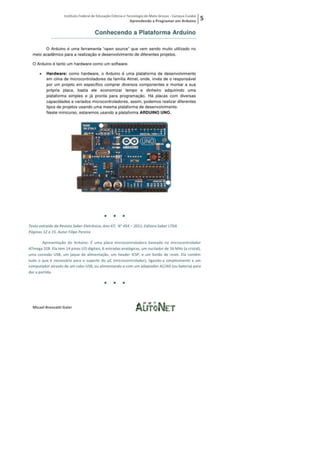 Aprendendo a programar em arduino