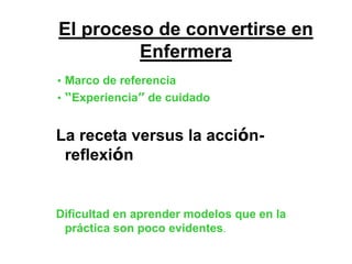 Aprender A Cuidar Practica Reflexiva