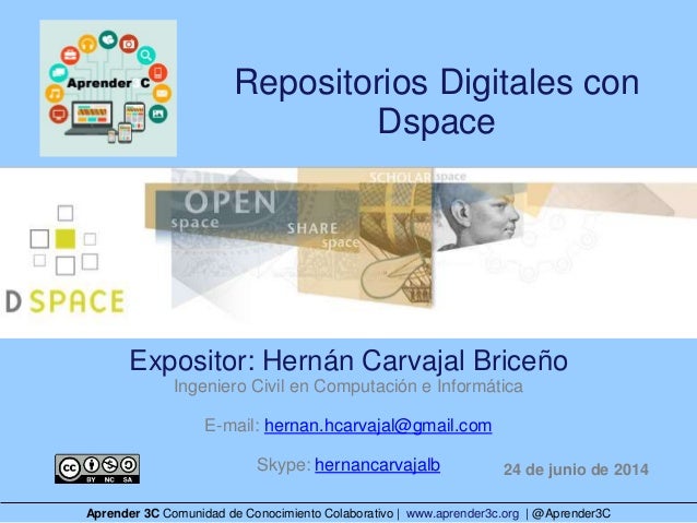 Aprender3c Repositorios Digitales Con Dspace