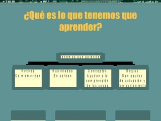 ¿Qué es lo que tenemos que aprender? 