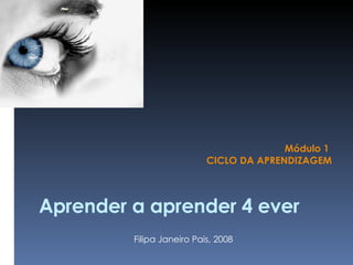 Aprender a aprender 4 ever Módulo 1  CICLO DA APRENDIZAGEM Filipa Janeiro Pais, 2008 