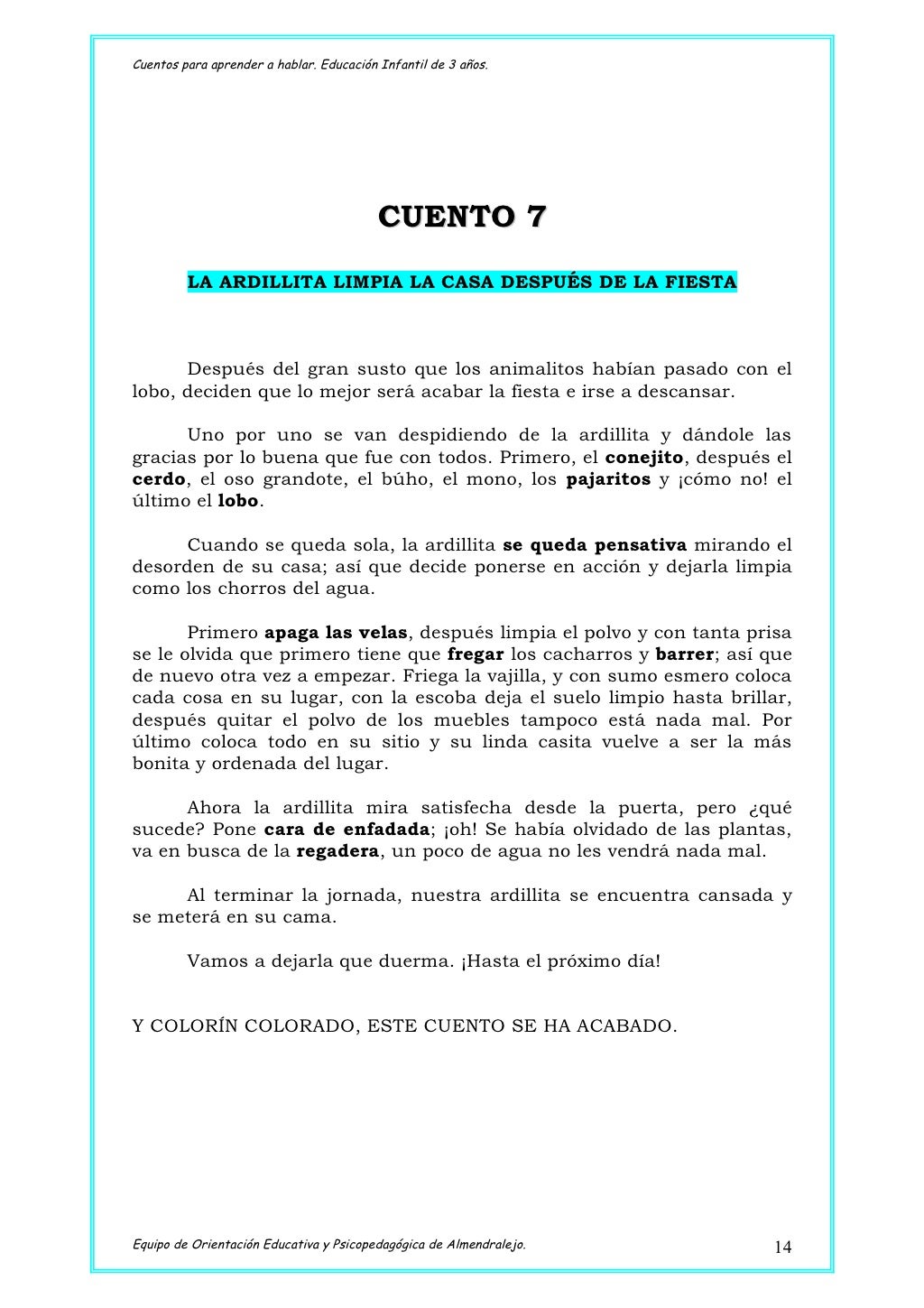Cuentos para aprender a hablar