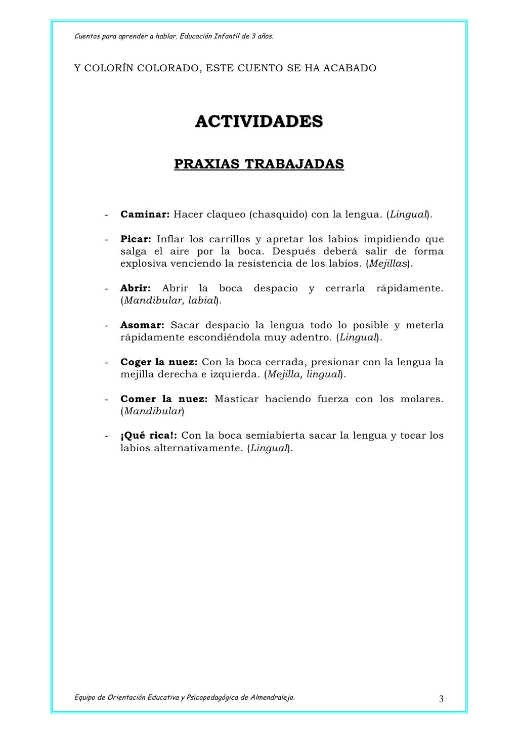 Cuentos para aprender a hablar