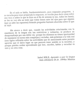 Aprender a usar la lengua 