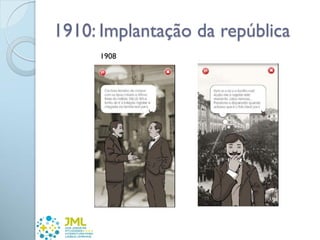 1910: Implantação da república
1908
 