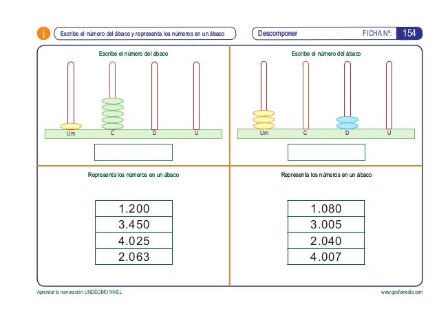 Aprender la numeración. del 1000 al 9999 11
