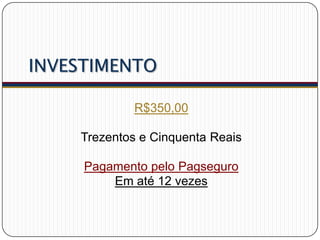 Objetivos
• Para o futuro.
Quais os seus sonhos?

• Para a escola.
Maximizar a sua experiência na escola.
o Exemplo - Ter conhecimento e habilidades para o meu

crescimento pessoal e profissional.

• Para a matéria.
Pode ser diferente para cada.

 