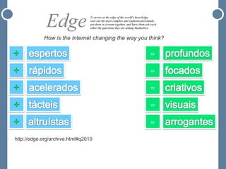 How is the Internet changing the way you think?




http://edge.org/archive.html#q2010
 